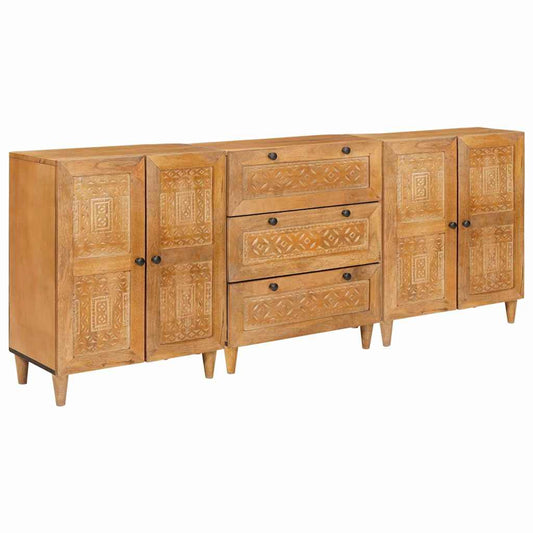 Sideboard 3 pcs 180 x 33.5 x 75 cm Solid mango wood Brown