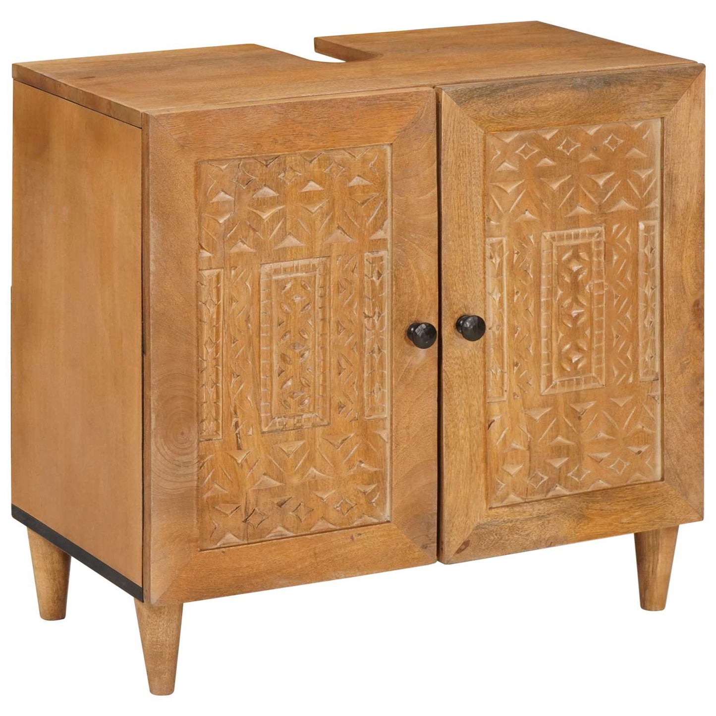Bathroom Furniture Set with Shelf 2 pcs Brown Engineered Wood