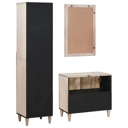 Bathroom Furniture Set with Drawer 3 pcs White Engineered Wood