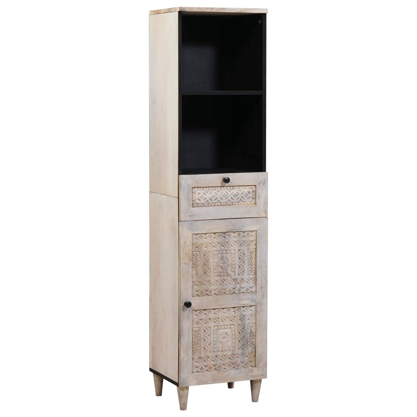 Bathroom Furniture Set with Drawer 4 pcs White Engineered Wood