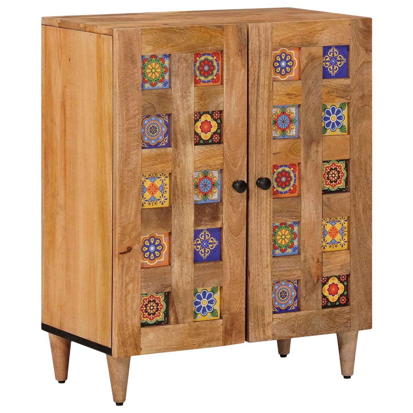 Sideboard 3 pcs Natural 60 x 33.5 x 75 cm Solid Mango Wood