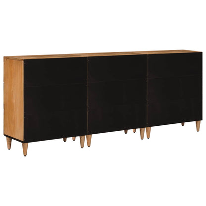 Sideboard 3 pcs Natural 60 x 33.5 x 75 cm Solid Mango Wood