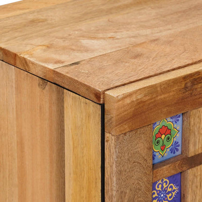 Bathroom Furniture Set 5 pcs Natural Solid Mango Wood