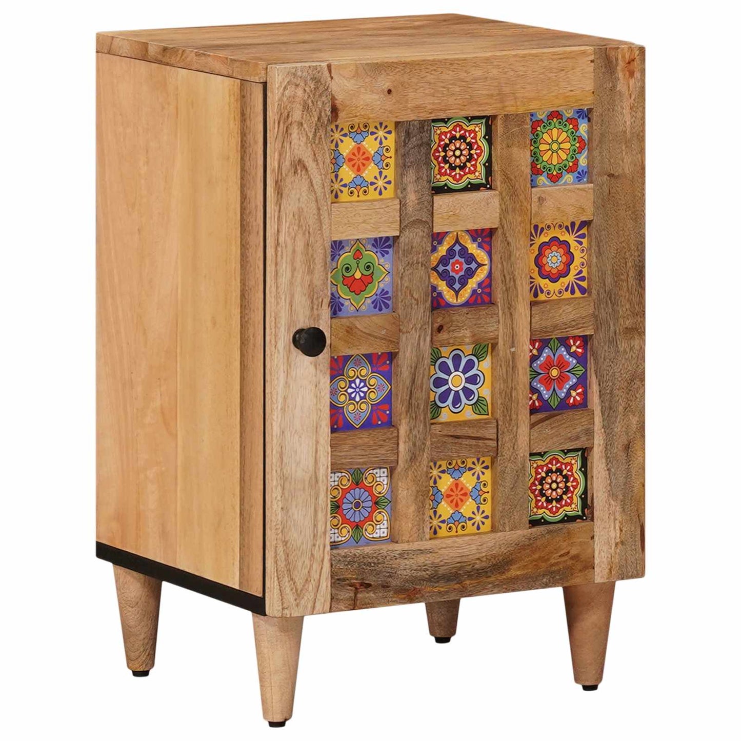 Bathroom Furniture Set 5 pcs Natural Solid Mango Wood