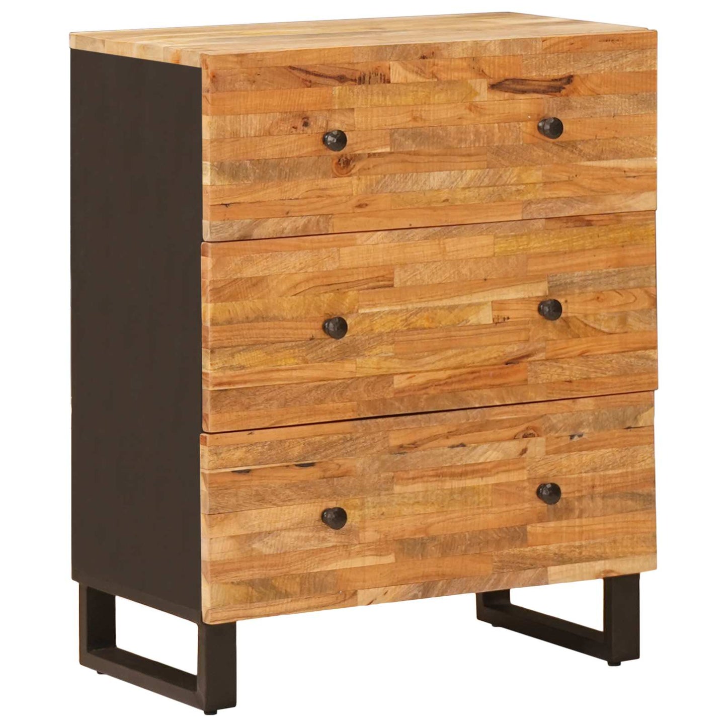 Sideboard 3 pcs Brown 60 x 33 x 75 cm Solid Mango Wood