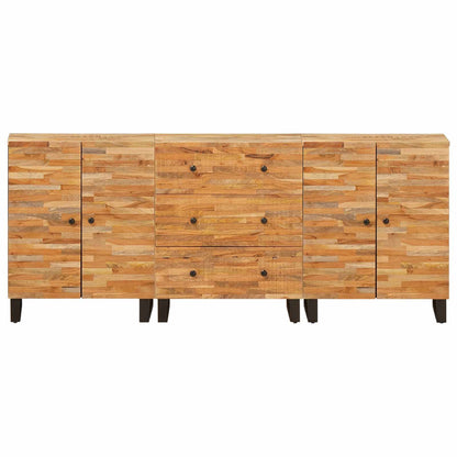 Sideboard 3 pcs Brown 60 x 33 x 75 cm Solid Mango Wood