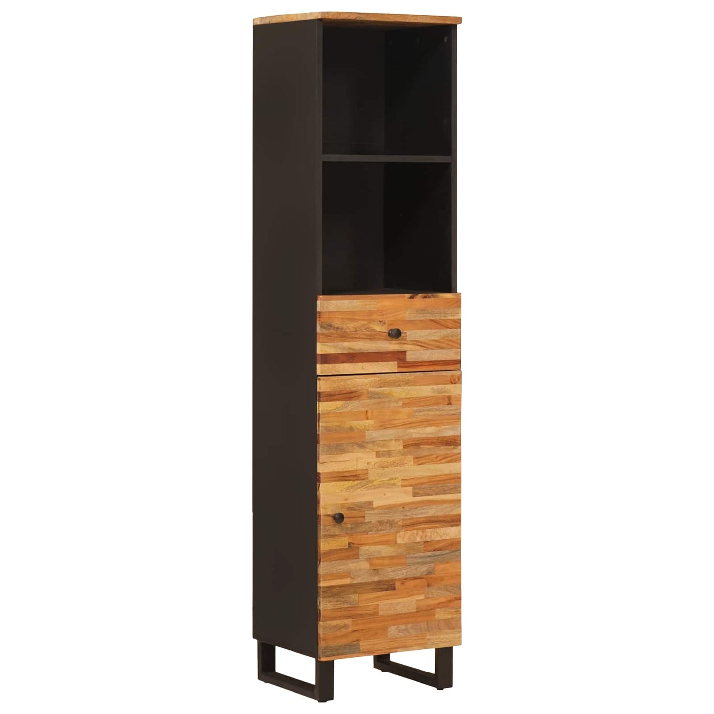 Bathroom Sets with Drawer 5 pcs Natural Solid Mango Wood