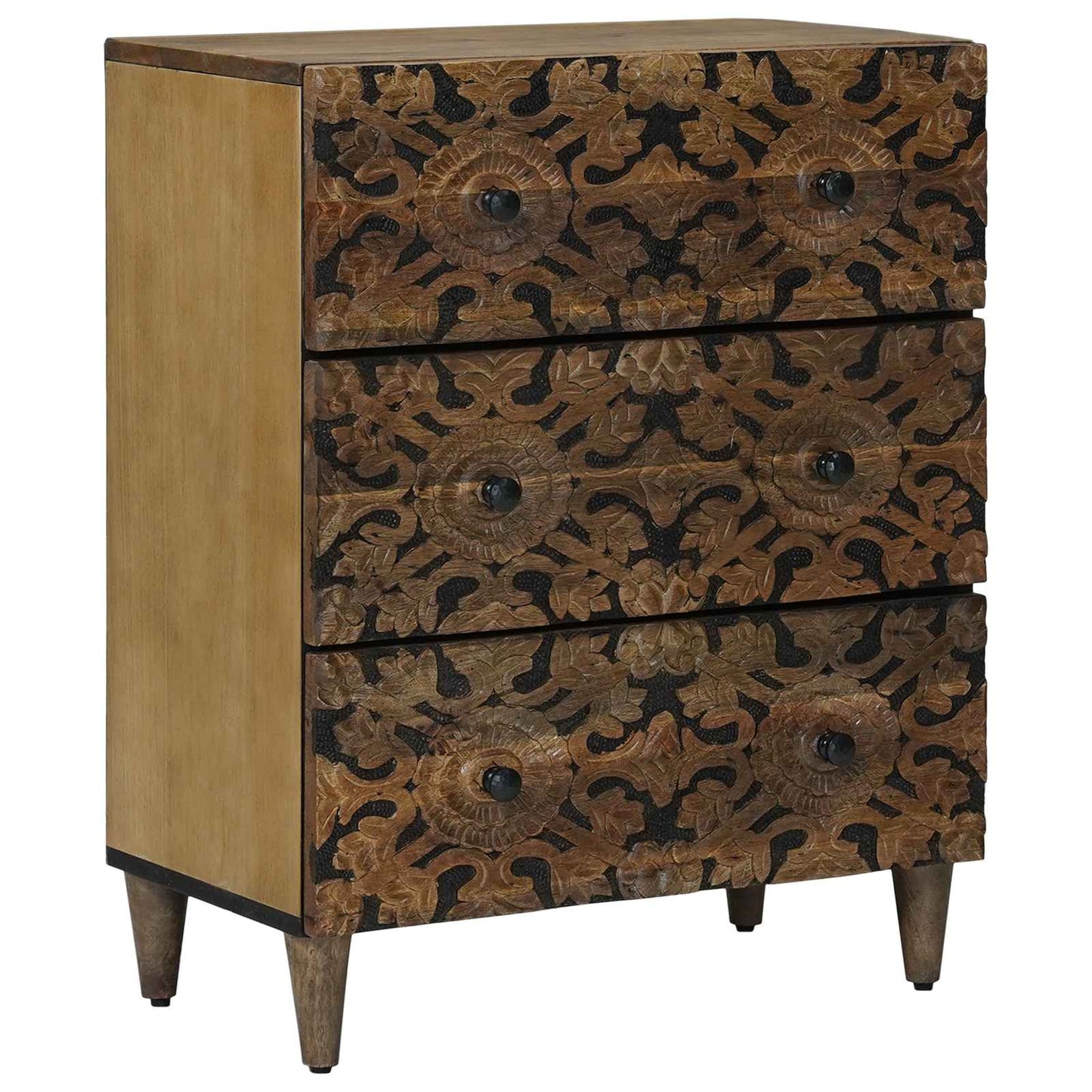 Sideboard 2 pcs Brown 60 x 33.5 x 75 cm Solid Mango Wood