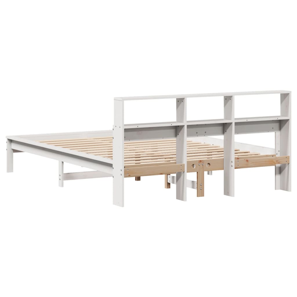 Bed Frame | White | Solid pine wood, Plywood | Double | Bed Frame