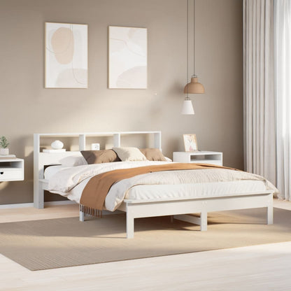 Bed Frame | White | Solid pine wood, Plywood | Double | Bed Frame