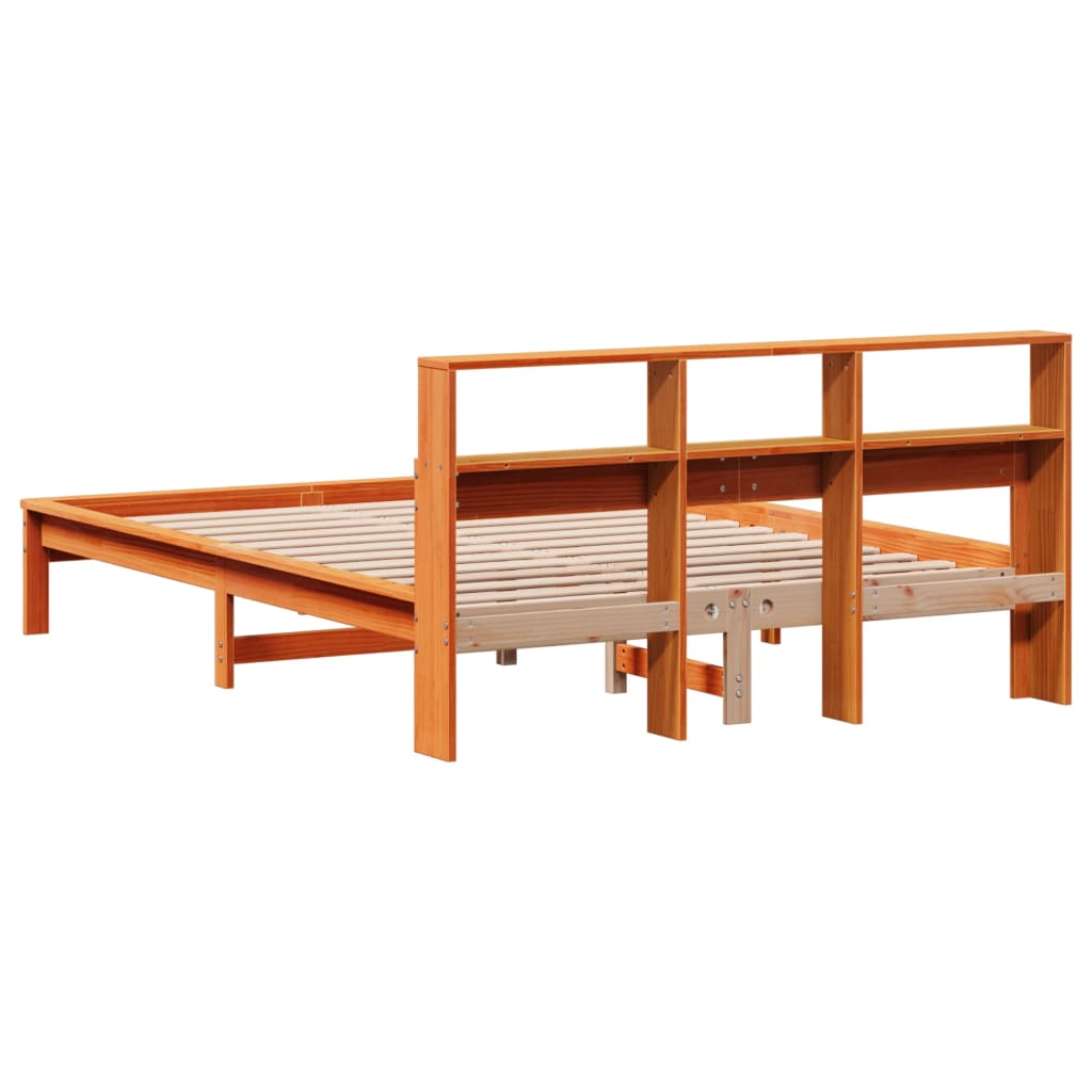 Bed Frame | Wax Brown | Solid Pinewood | Double | Stylish and Durable