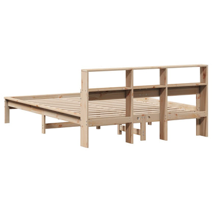 Bed Frame | Natural Wood | Solid Pine Wood | Double/Queen | Bed Frame