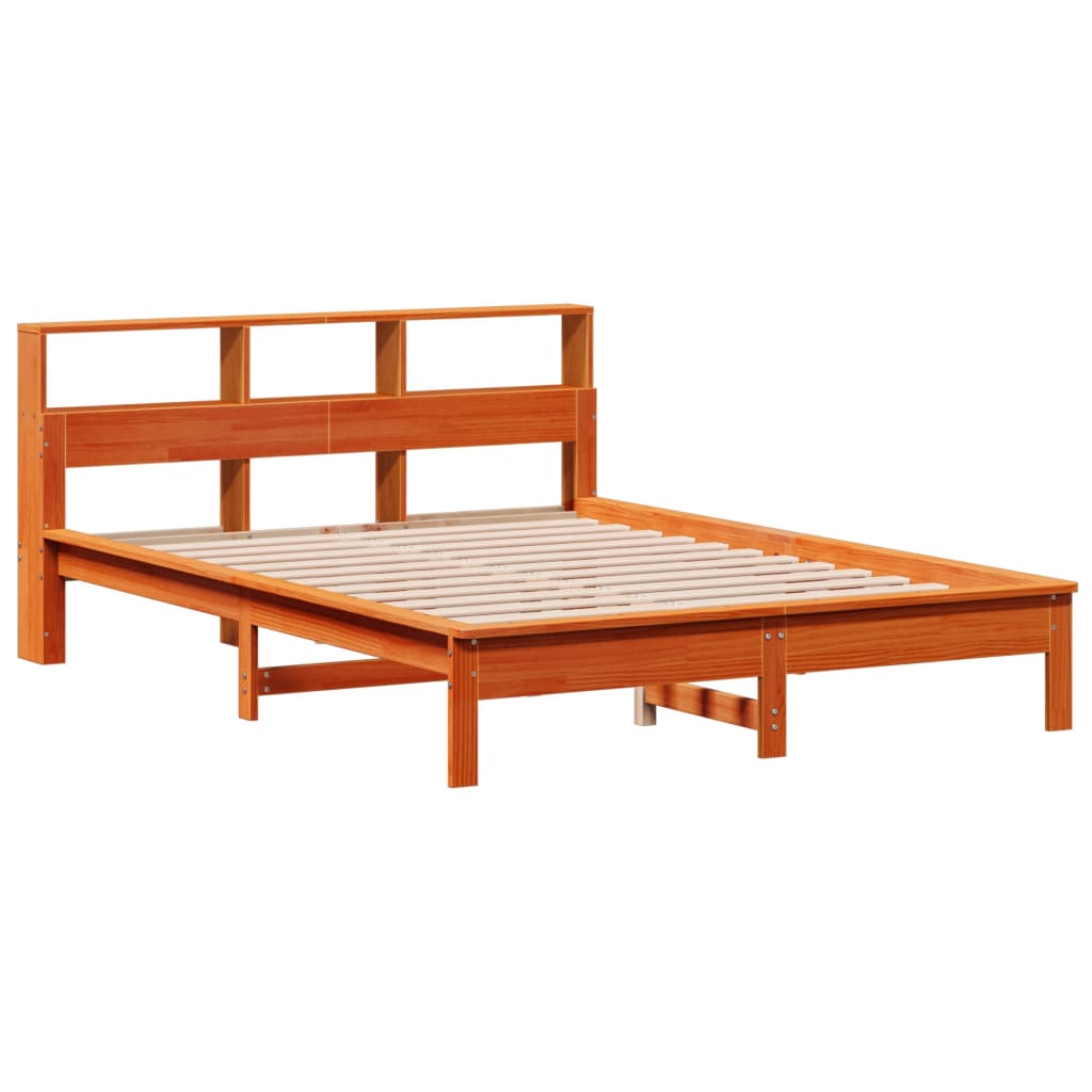 Bed Frame | Wax brown | Solid pinewood | Double | Bed Frame | Rectangular