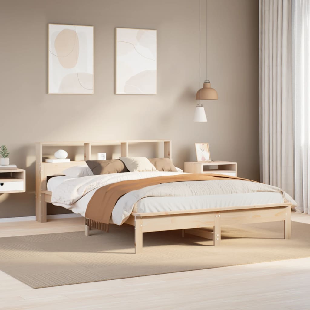 Bed Frame | Natural Wood | Solid Pinewood | Double | Bed Frame