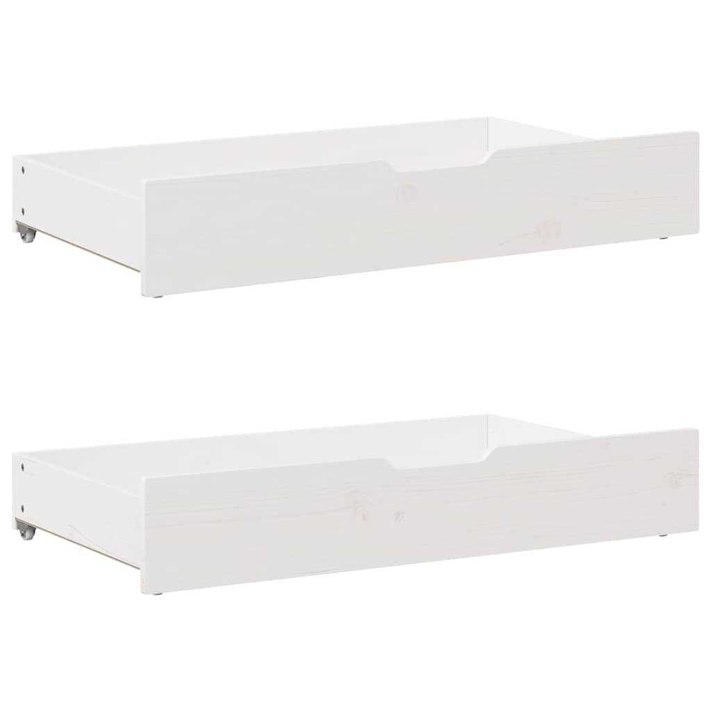 Bookcase Bed without Mattress White 180x200 cm Super King Solid Wood Pine