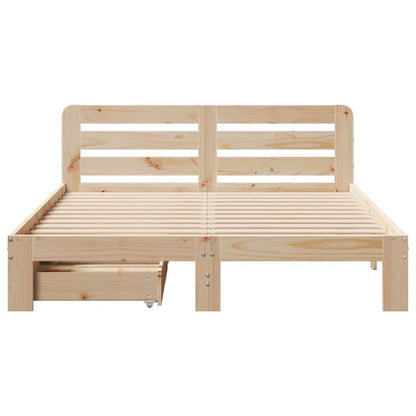 Bed Frame without Mattress 120x200 cm Solid Wood Pine