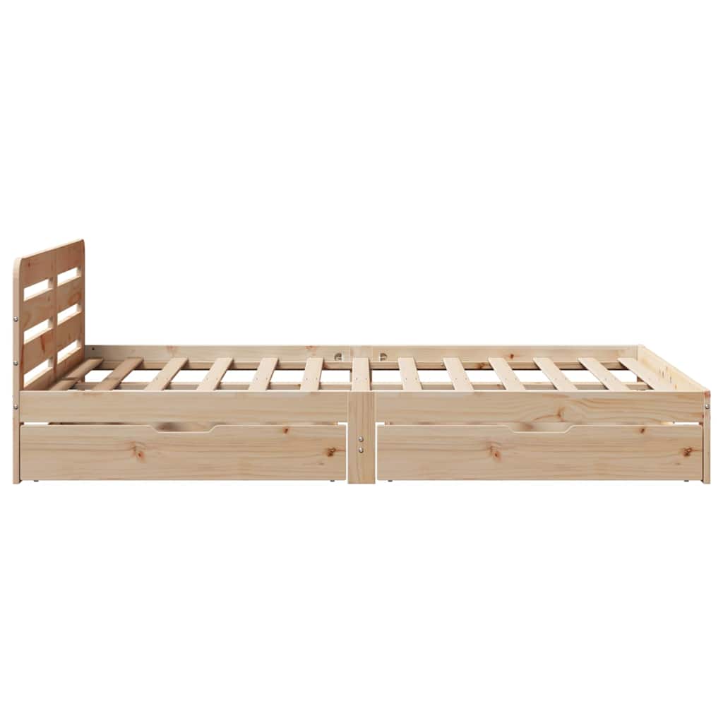 Bed Frame without Mattress 120x200 cm Solid Wood Pine
