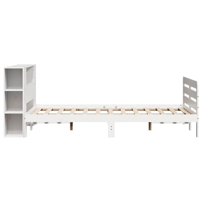 Bed Frame without Mattress White 140x200 cm Solid Wood Pine