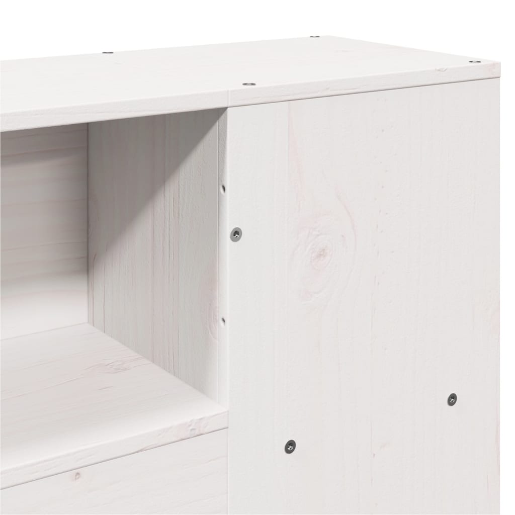 Bed Frame without Mattress White 150x200 cm King Size Solid Wood Pine