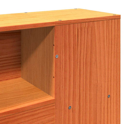 Bed Frame without Mattress Wax Brown 200x200 cm Solid Wood Pine