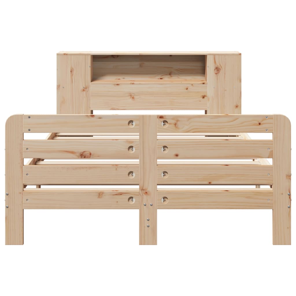 Bed Frame without Mattress 135x190 cm Double Solid Wood Pine