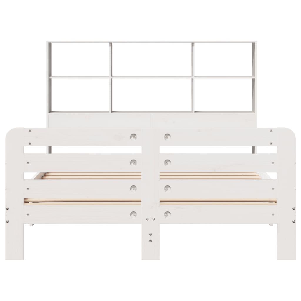 Bed Frame without Mattress White 140x200 cm Solid Wood Pine
