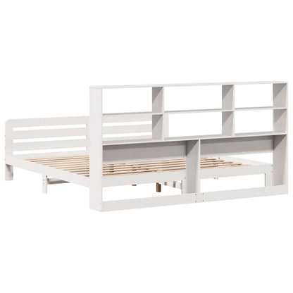 Bed Frame without Mattress White 180x200 cm Super King Solid Wood Pine