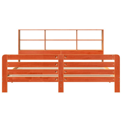 Bed Frame without Mattress Wax Brown 180x200 cm Super King Solid Wood Pine