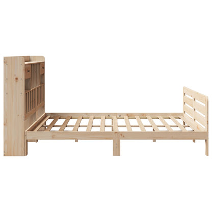 Bookcase Bed without Mattress 180x200 cm Super King Solid Wood Pine
