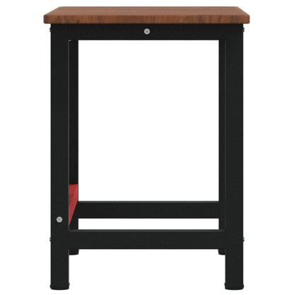 Workbench Dark Brown 100x60x81.5 cm Solid Wood Oak Rectangular