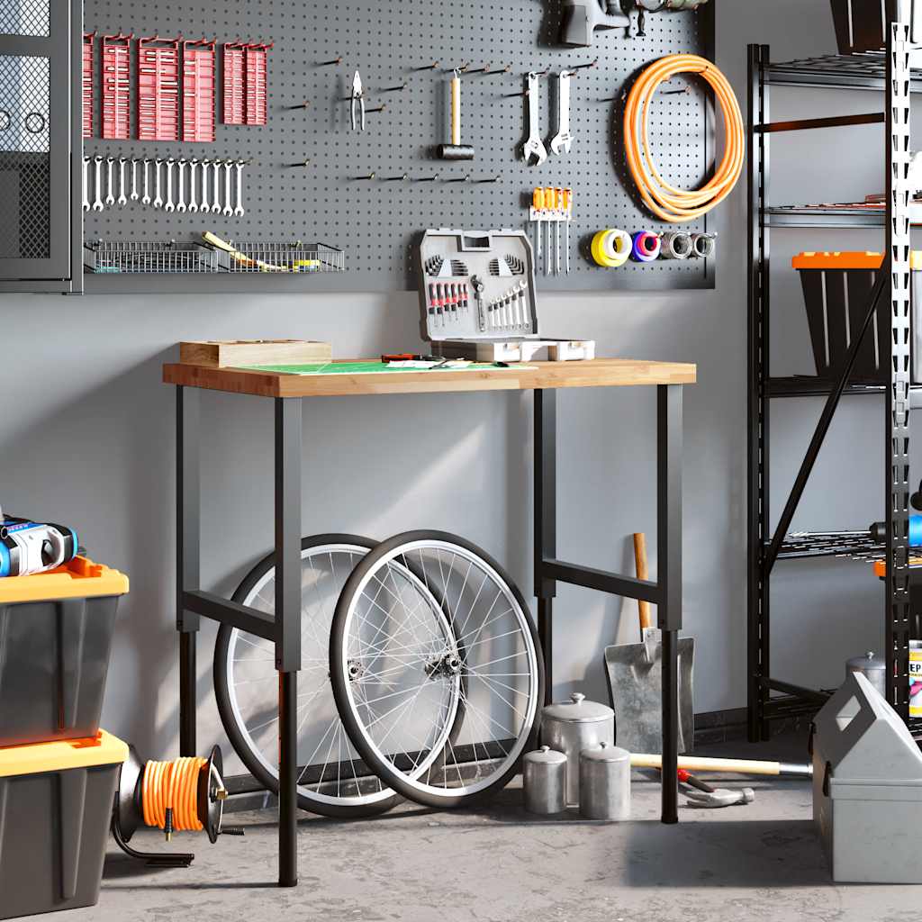 Workbench 100x60x(73-99.5) cm Solid Wood Acacia Rectangular