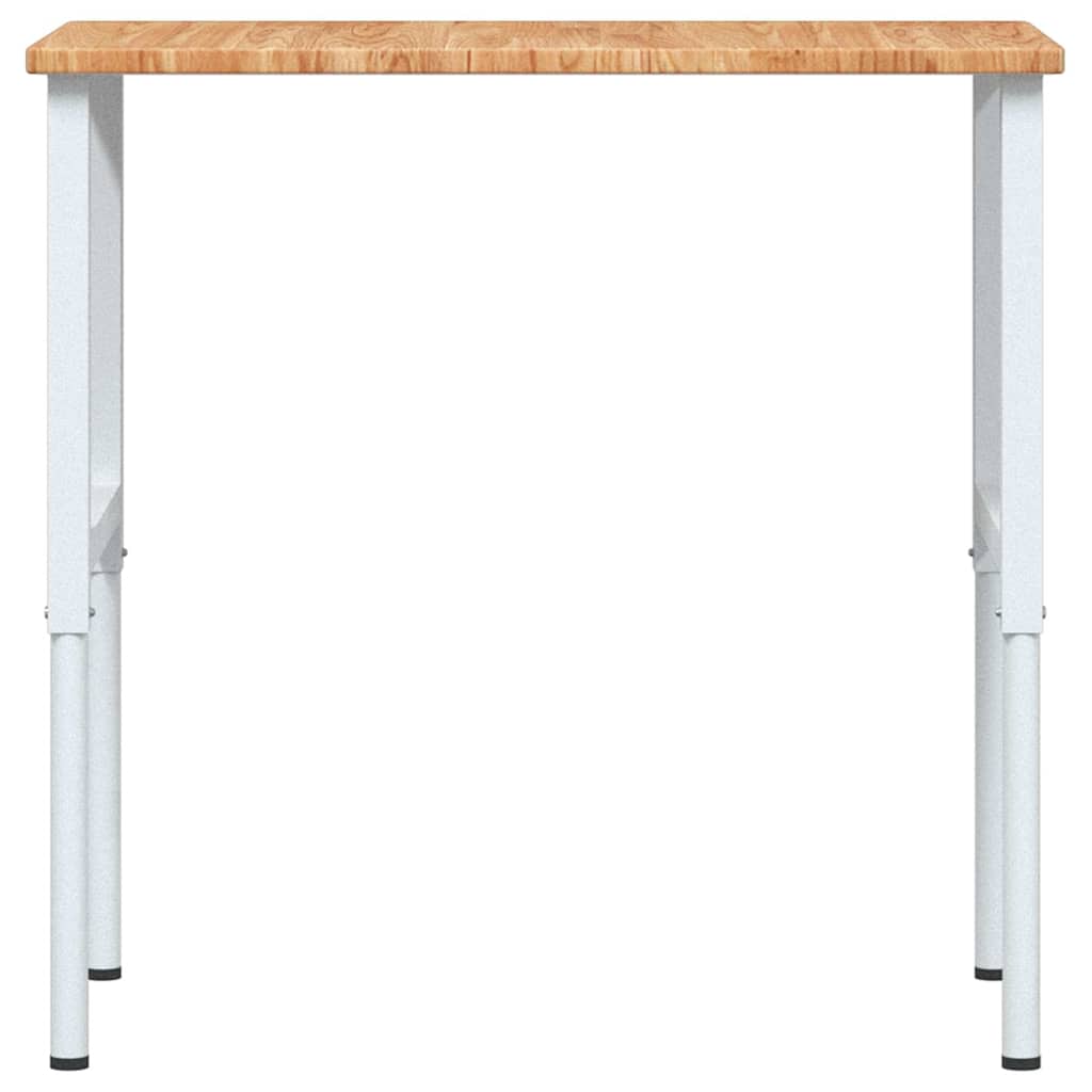 Workbench Light Brown 100x60x(71.5-98) cm Solid Wood Oak Rectangular