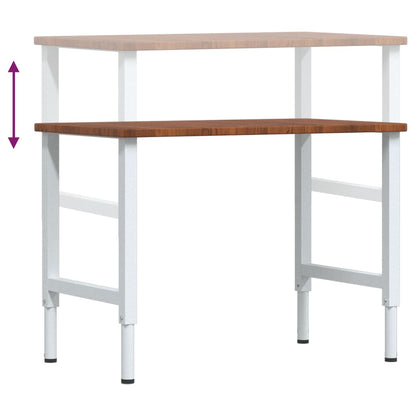 Workbench Dark Brown 100x60x(71.5-98) cm Rectangular