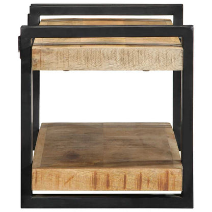 Wall Shelf 70x33x35 cm Solid Rough Wood Mango