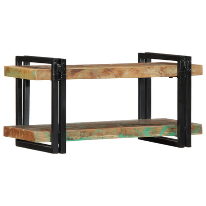 Wall Shelf Multicolour Solid Wood Reclaimed