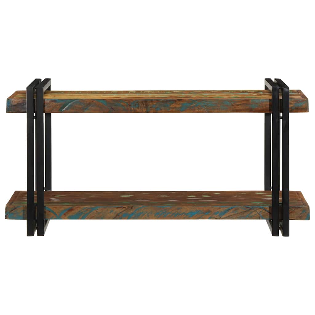 Wall Shelf Multicolour Solid Wood Reclaimed
