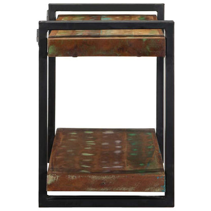 Wall Shelf Multicolour Solid Wood Reclaimed