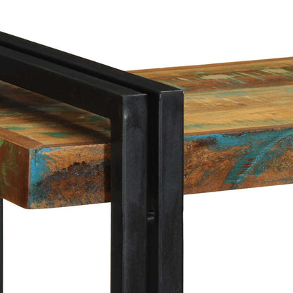 Wall Shelf Multicolour Solid Wood Reclaimed