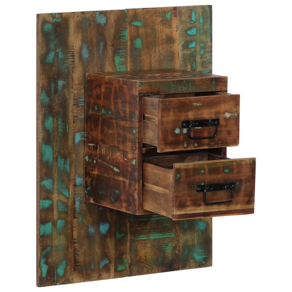 Bedside Cabinet Multicolour 60x32x80 cm Solid Wood Reclaimed