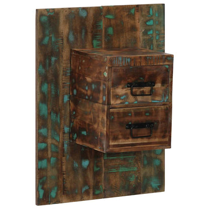 Bedside Cabinet Multicolour 60x32x80 cm Solid Wood Reclaimed