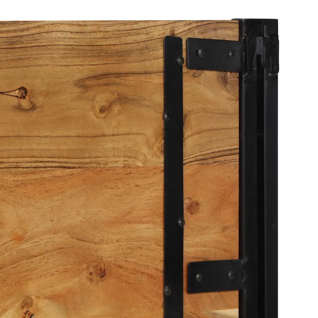Headboard 100 cm Solid Wood Acacia and Iron