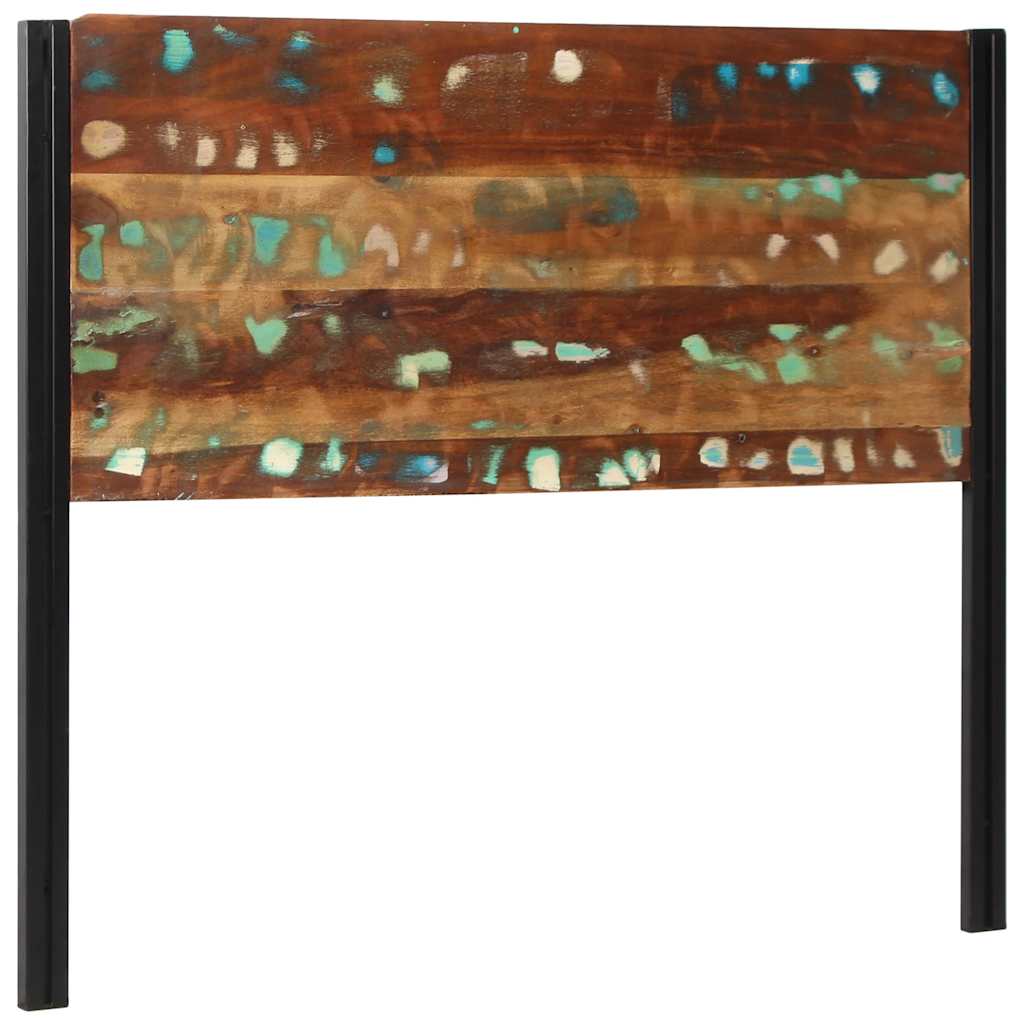 Headboard 120 cm Solid Wood Reclaimed and Iron