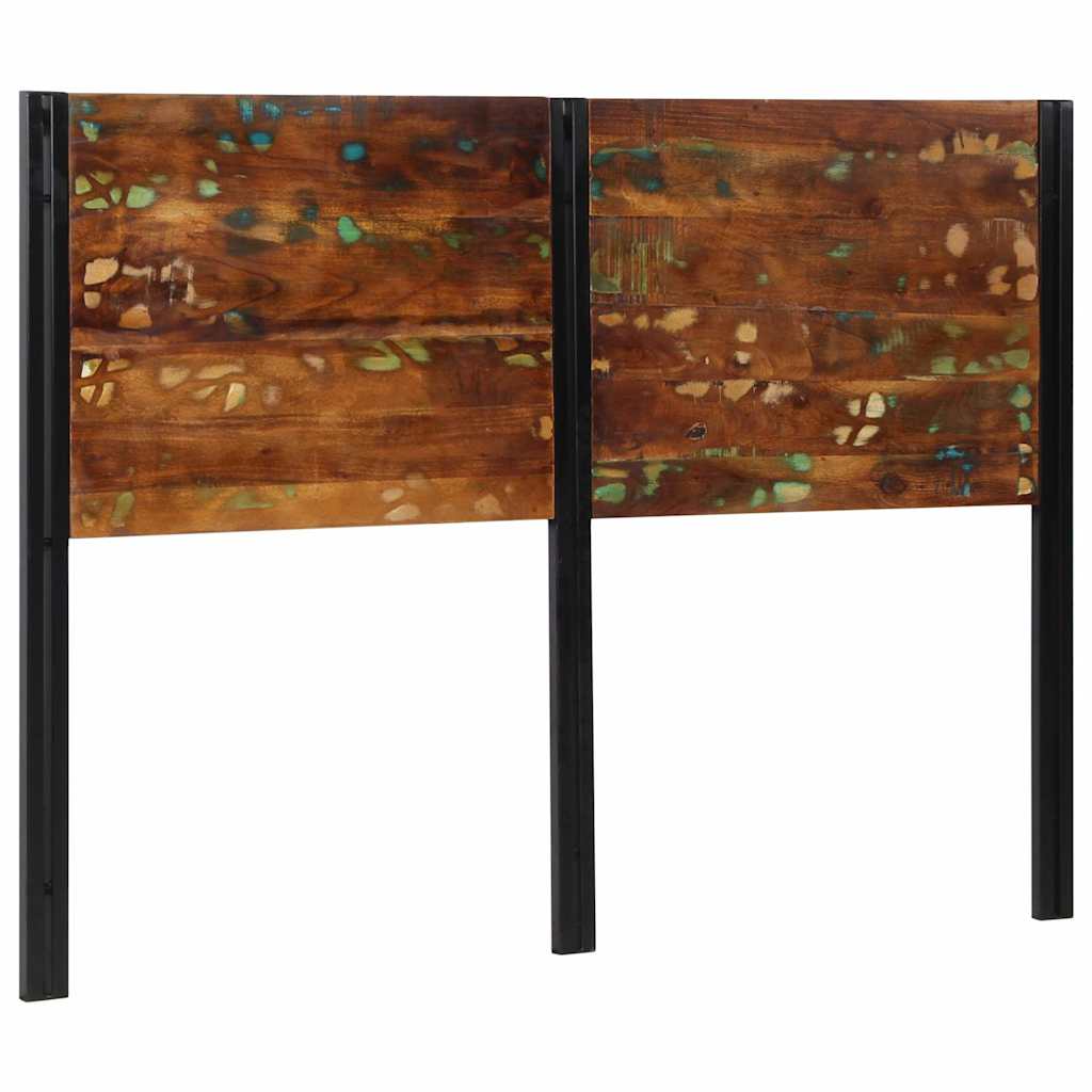 Headboard 140 cm Solid Wood Reclaimed and Iron