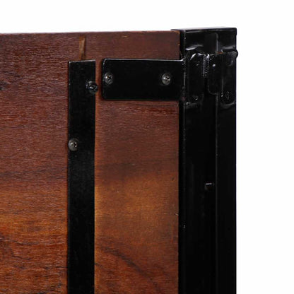 Headboard 140 cm Solid Wood Reclaimed and Iron