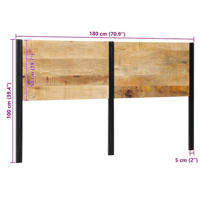 Headboard 180 cm Solid Wood Mango and Iron