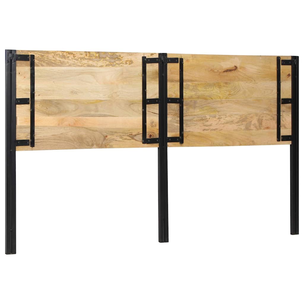 Headboard 180 cm Solid Wood Mango and Iron