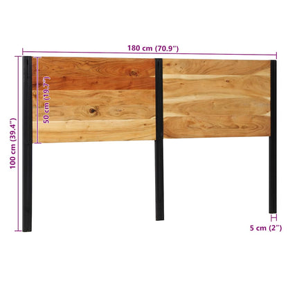 Headboard 180 cm Solid Wood Acacia and Iron