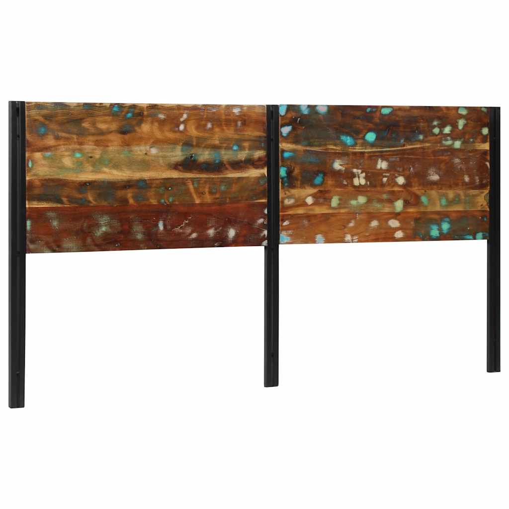 Headboard 200 cm Solid Wood Reclaimed and Iron