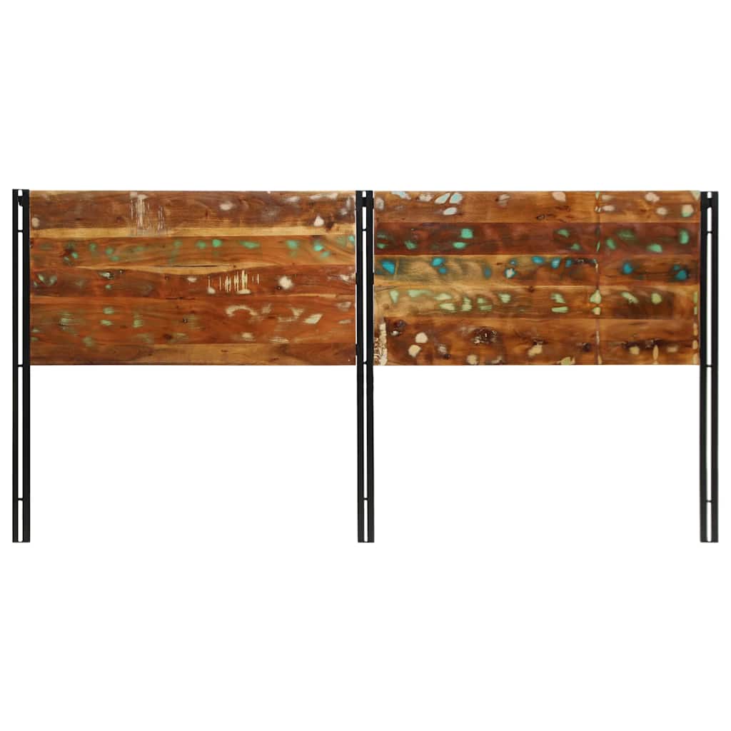 Headboard 200 cm Solid Wood Reclaimed and Iron