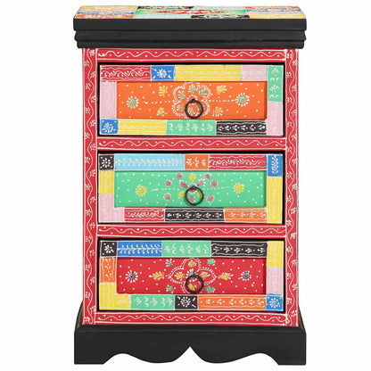 Drawer Cabinet Multicolour 40 x 40 x 60 cm Solid Mango Wood